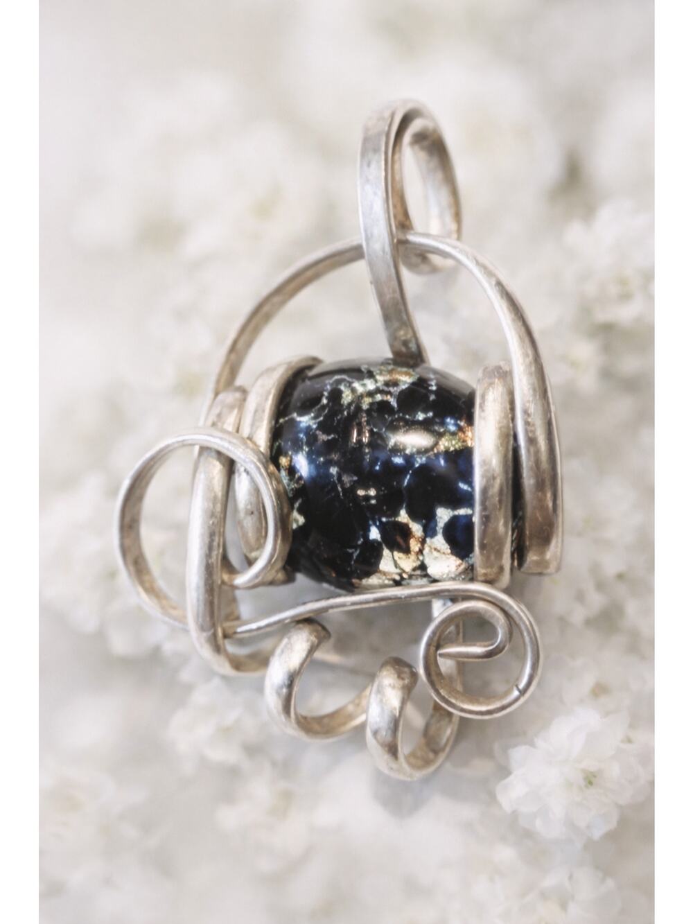 Handmade Wire Wrapped Galaxy Fused Glass Pendant Necklace